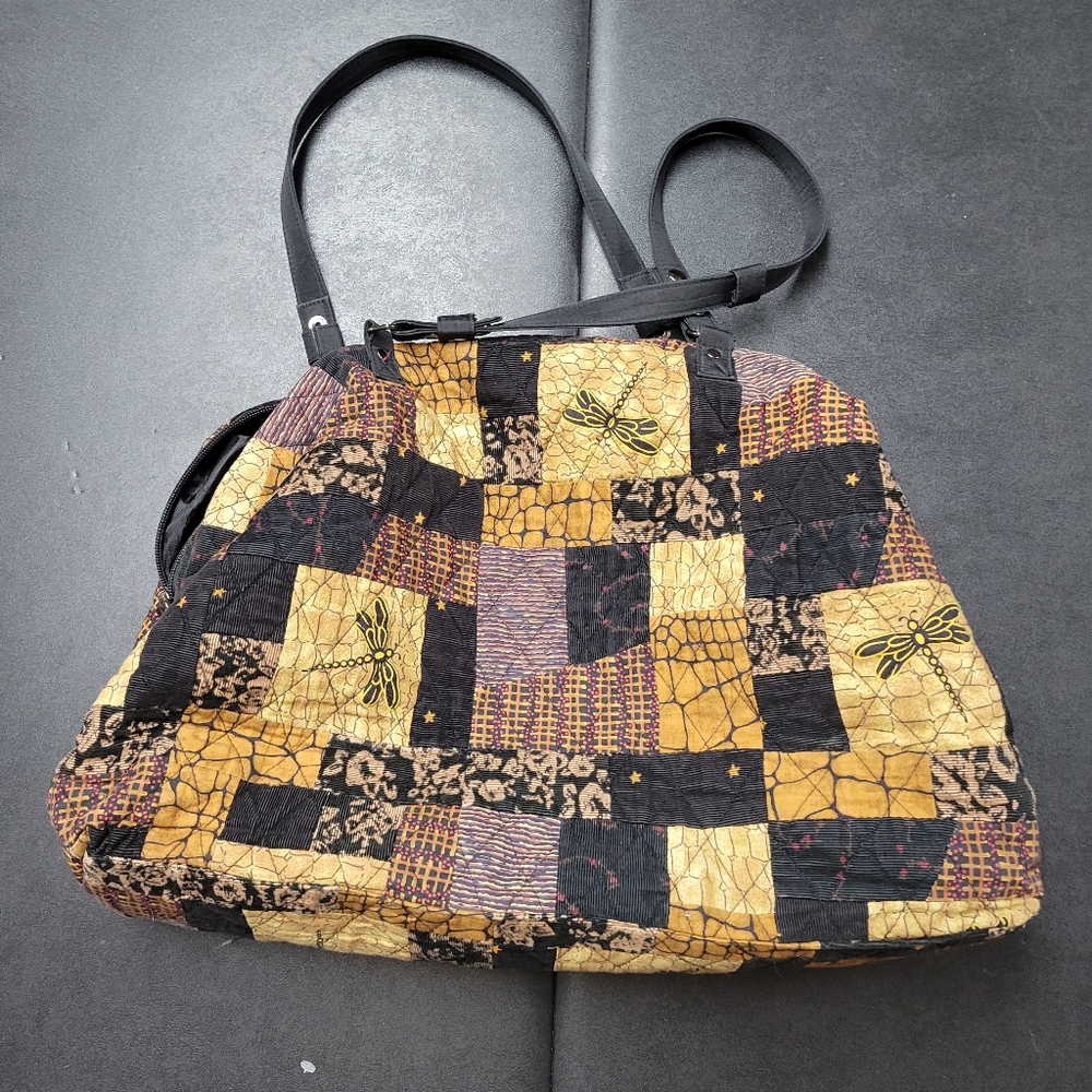 Donna Sharp Rustic Quilted Patchwork Handbag Tote… - image 1